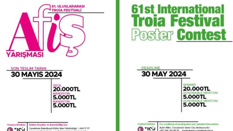 Çanakkale Belediyesi 61. Uluslararası Troia Festivali Afiş Tasarım ve Uygulama Yarışması