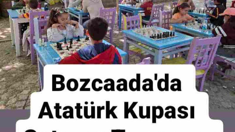 Bozcaada'da Atatürk Kupası”nda Satranç Turnuvası