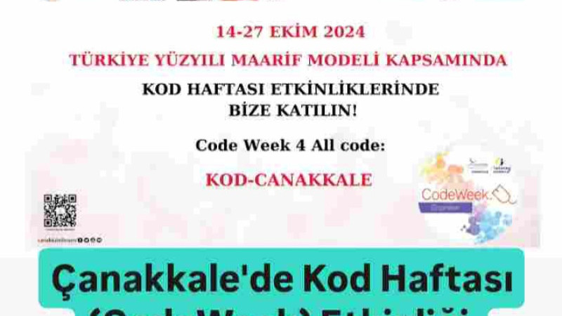 Çanakkale'de Kod Haftası (CodeWeek) Etkinliği 