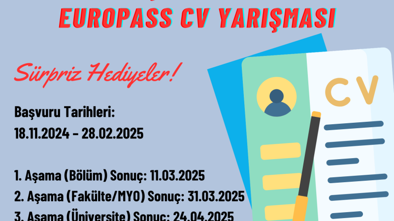 İŞE DOĞRU EUROPASS CV YARIŞMASI’NA BAŞVURULAR BAŞLADI