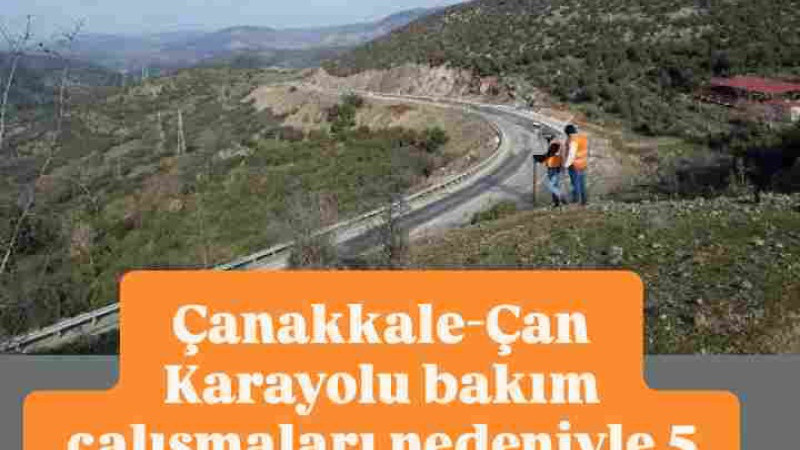 Çanakkale Çan Karayolunda Yol Çalışması