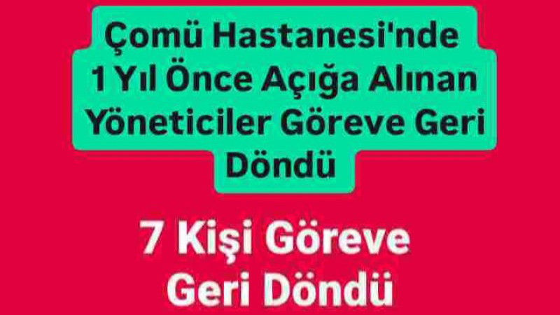 ÇOMÜ'de Göreve Geri İade