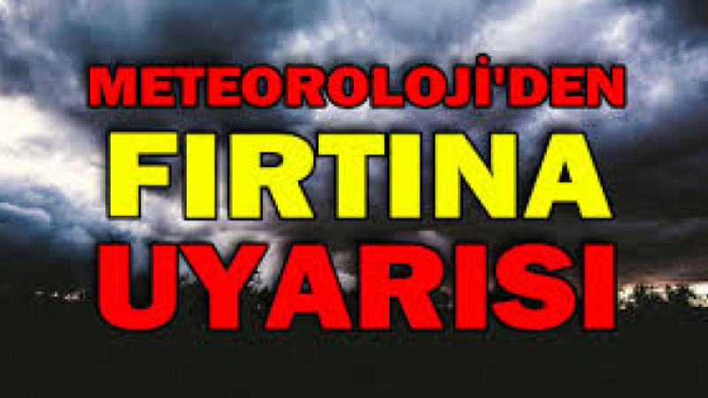 Çanakkale'ye Fırtına Uyarısı