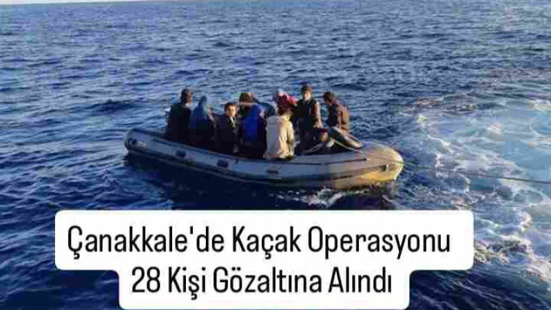 Çanakkale'de 28 Kaçak Yakalandı 