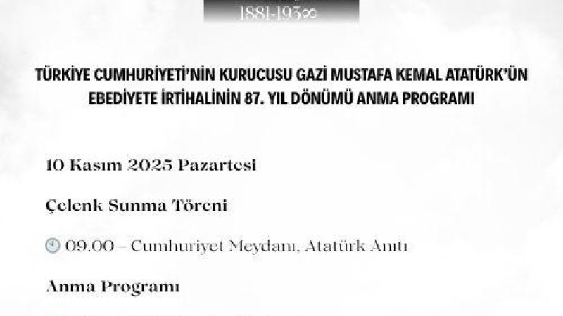Çanakkale'de 10 Kasım Törenleri
