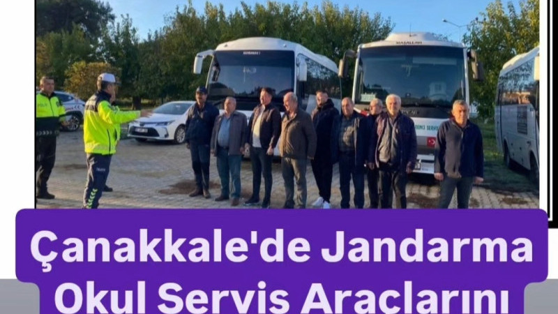 Çanakkale'de Okul Servis Araçlarını Kontrol etti