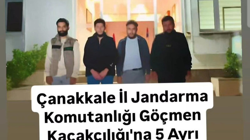 Çanakkale İl Jandarma Komutanlığı Göçmen Kaçakçılığı Operasyonu