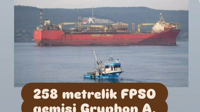 FPSO gemisi Gryphon A, Çanakkale Boğazında