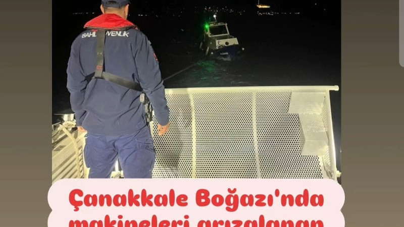 Çanakkale Boğazı’nda Tekne Arızası 