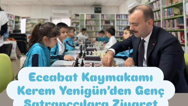 Eceabat Kaymakamı Kerem Yenigün’den Genç Satranççılara Ziyaret