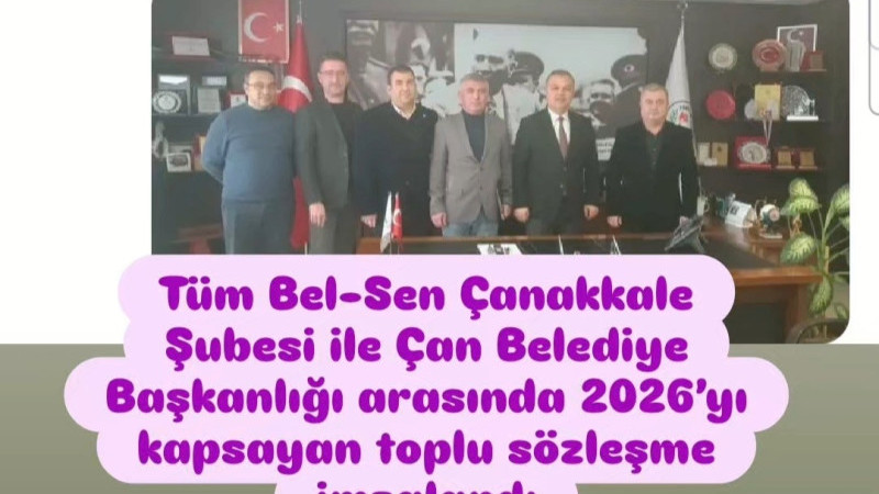 Tüm Bel-Sen Çan Belediye Başkanlığı arasında kapsayan toplu sözleşme 