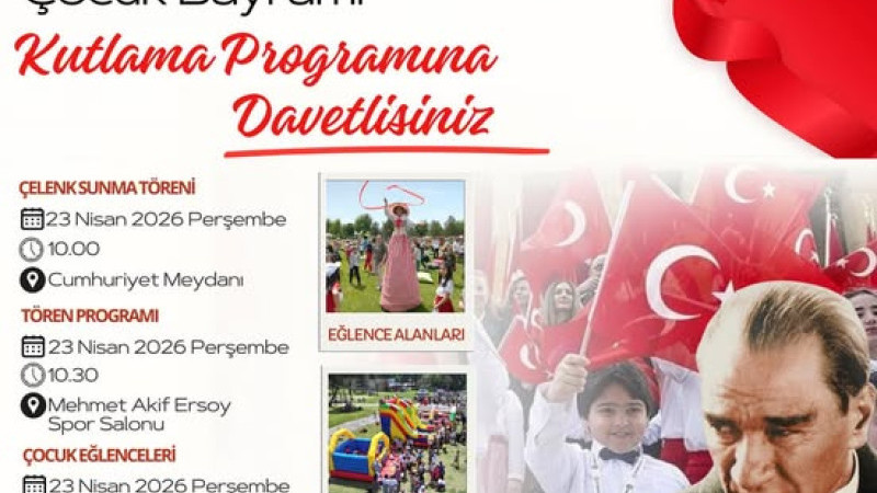Eceabat'ta 23 Nisan Ulusal Egemenlik ve Çocuk Bayramı Programı 