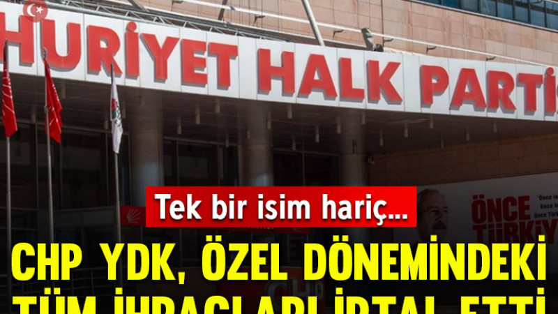 Özel dönemi bütün ihraçlar iptal TEK İSİM HARİÇ