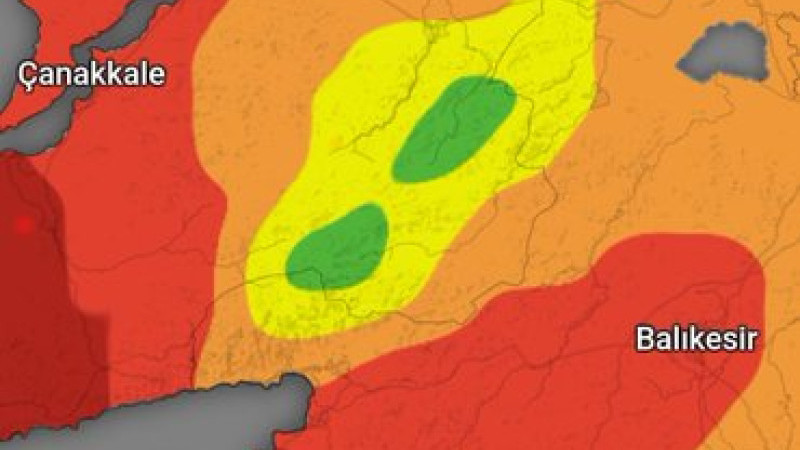 20 Haziran 2026 Tarihinde Türkiye Geneli Yangın Risk Haritası..