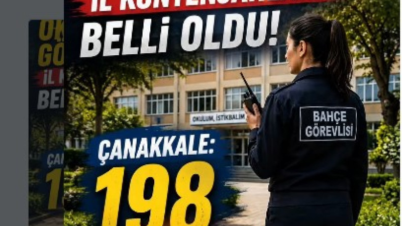 Çanakkale'de Okullara TYP Kapsamında 198 Bahçe Görevlisi Alınacak