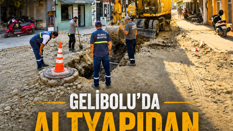 Gelibolu’da altyapıdan parklara çalışmalar sürüyor