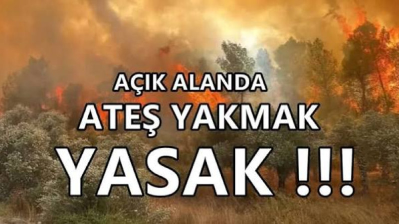 Çanakkale Üç Gün Boyunca Açık Havada Ateş Yakmak Yasaklandı