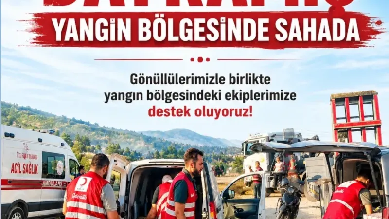 Genç Kızılay Bayramiç Yangın Bölgesinde Sahada