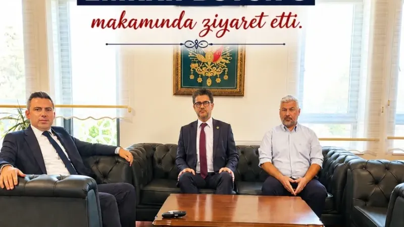 ÇOMÜ Rektörü Erenoğlu'ndan Bayramiç Kaymakamı Emrah Bütün'e Ziyaret