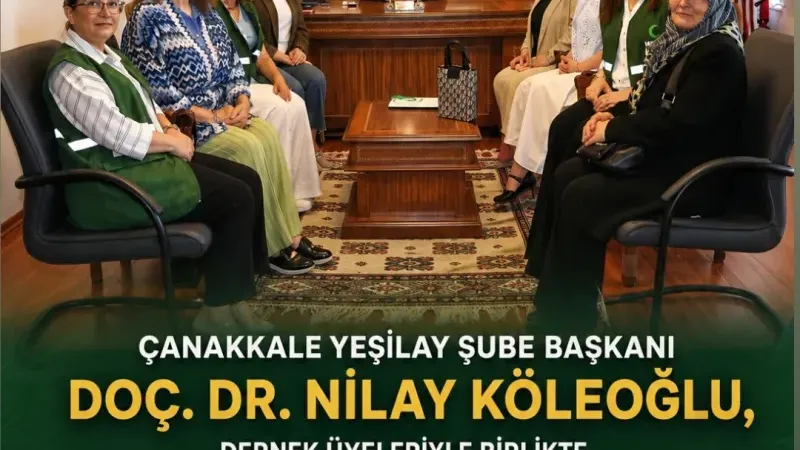 Çanakkale Yeşilay'dan Bayramiç Kaymakamlığı'na Ziyaret