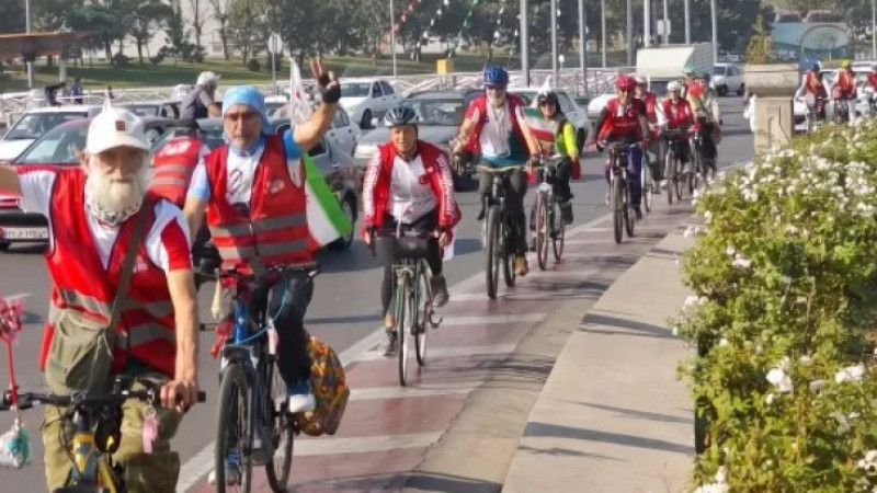 Çanakkale'den çıkan pedallar Minab'a vardı: